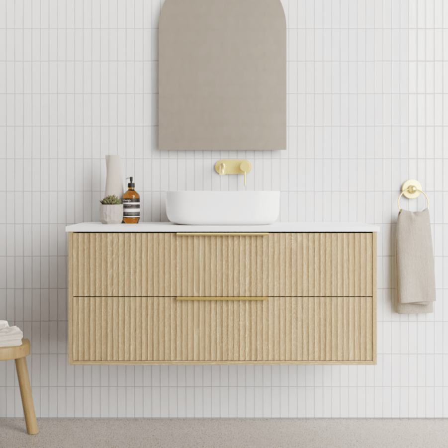 Lake 4/5/6 | 1200mm Bathroom Wall Hung Vanity - Hera BathwareCenter BowlSymphony Top