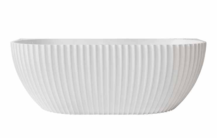 Lamont Back to Wall Fluted Bathtub 1500/1700mm - Hera Bathware1500mm