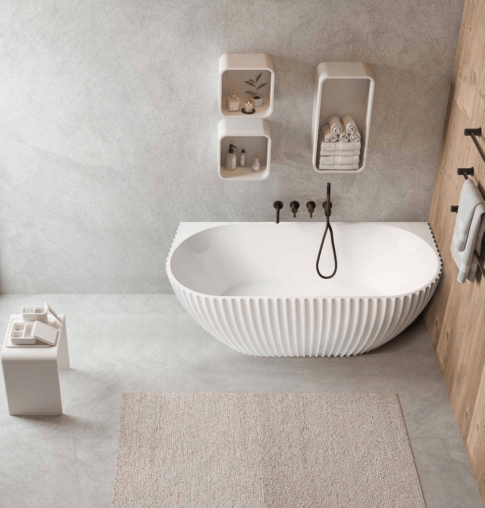 Lamont Back to Wall Fluted Bathtub 1500/1700mm - Hera Bathware1700mm