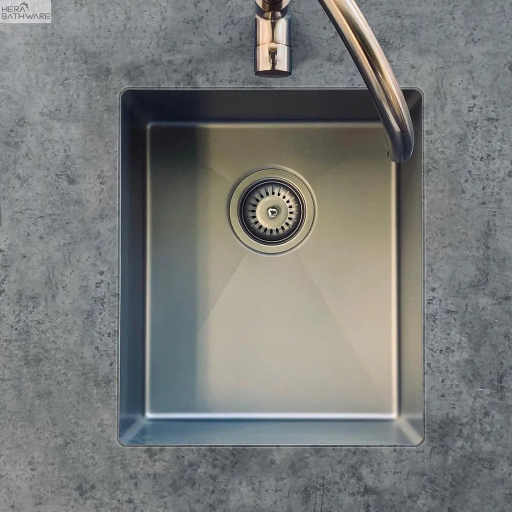Lavello Bar Sink - Single Bowl 382 x 272mm - Hera BathwareBrushed Nickel
