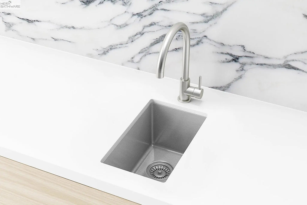 Lavello Bar Sink - Single Bowl 382 x 272mm - Hera BathwareBrushed Nickel