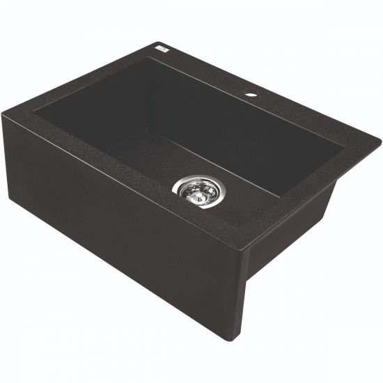 Laveo 580mm Granite Stone Sink Single Bowl - Hera BathwareBlack