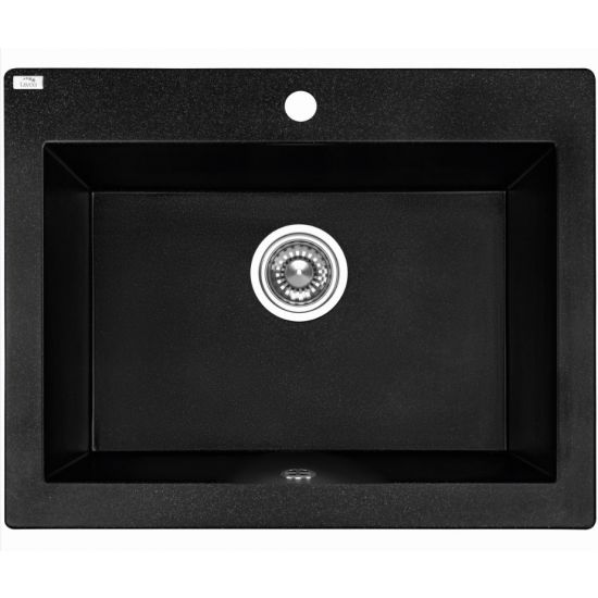 Laveo 580mm Granite Stone Sink Single Bowl - Hera BathwareBlack