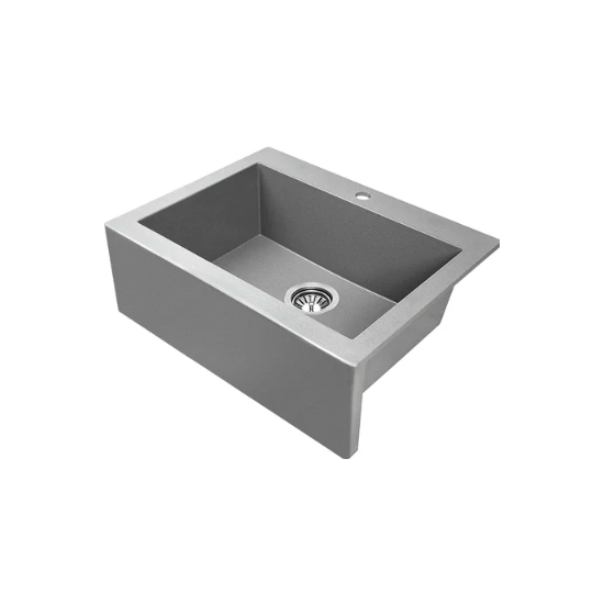 Laveo 580mm Granite Stone Sink Single Bowl - Hera BathwareGrey