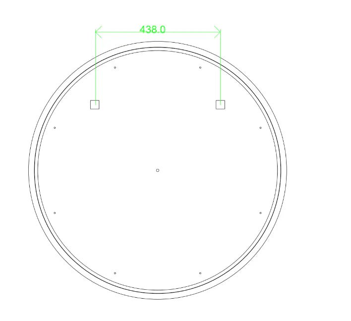 LED Round MIrror 600/750/900mm Lighting on the rim - Hera Bathware900mm with Magnifier