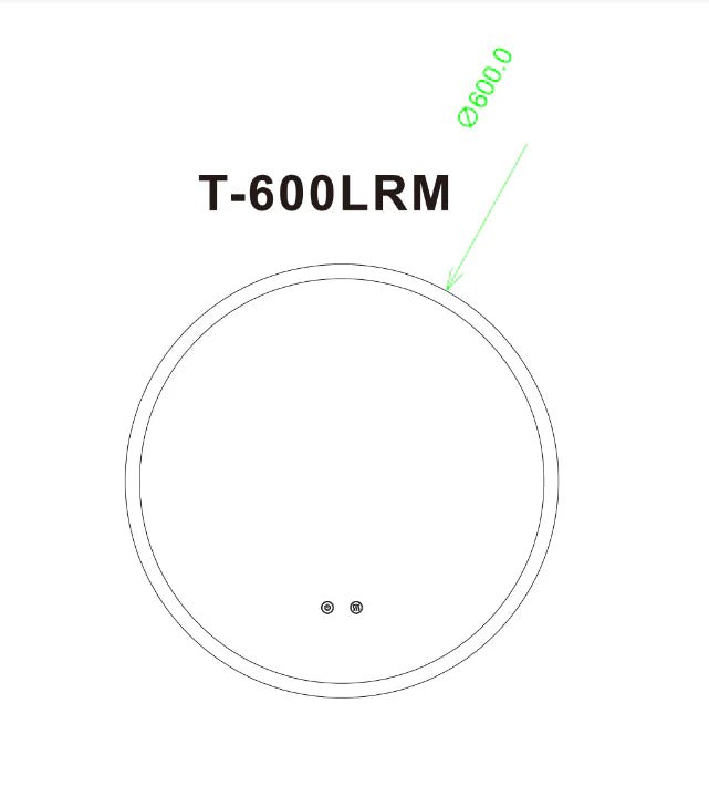 LED Round MIrror 600/750/900mm Lighting on the rim - Hera Bathware900mm with Magnifier