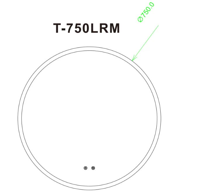 LED Round MIrror 600/750/900mm Lighting on the rim - Hera Bathware900mm with Magnifier