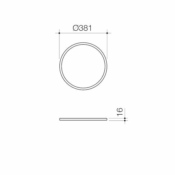 LIANO II 400mm Round Basin Dressing Ring | CAROMA - Hera BathwareBrushed Gunmetal