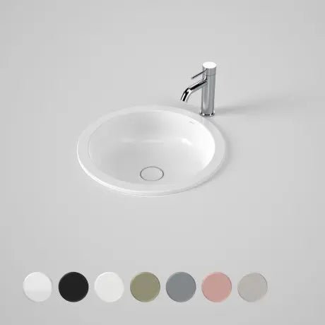 LIANO II 440mm Round Over/Under Counter Basin | CAROMA - Hera BathwareGloss White