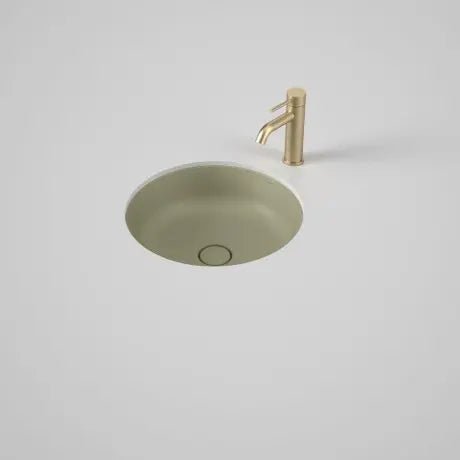 LIANO II 440mm Round Over/Under Counter Basin | CAROMA - Hera BathwareMatte Green