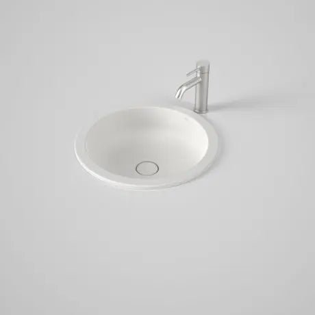 LIANO II 440mm Round Over/Under Counter Basin | CAROMA - Hera BathwareMatte White