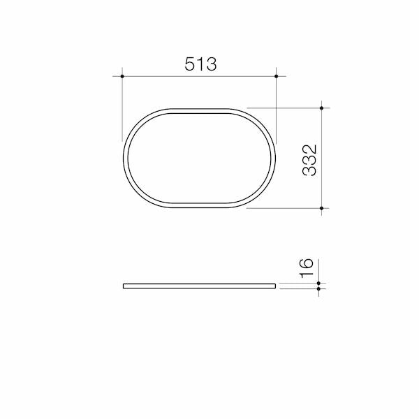 LIANO II 530mm PILL Basin Dress Ring | CAROMA - Hera BathwareChrome