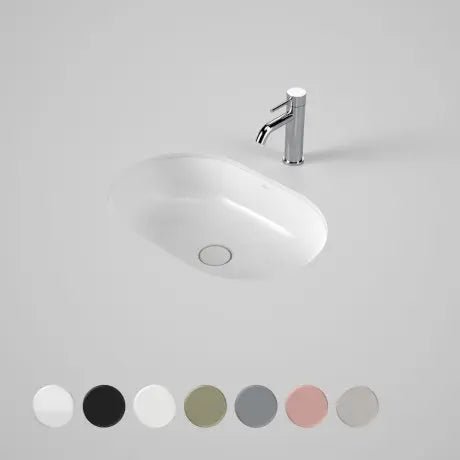 LIANO II 580mm PILL Under/Over Counter Basin | CAROMA - Hera BathwareGloss White