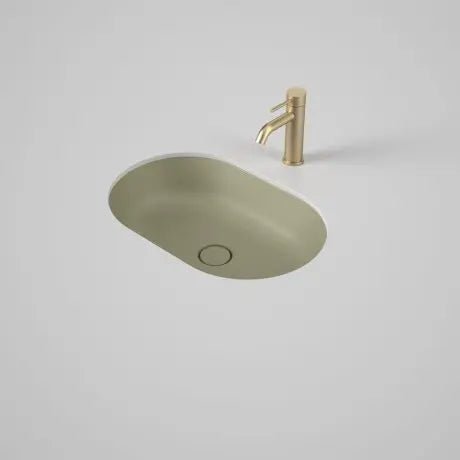 LIANO II 580mm PILL Under/Over Counter Basin | CAROMA - Hera BathwareMatte Green