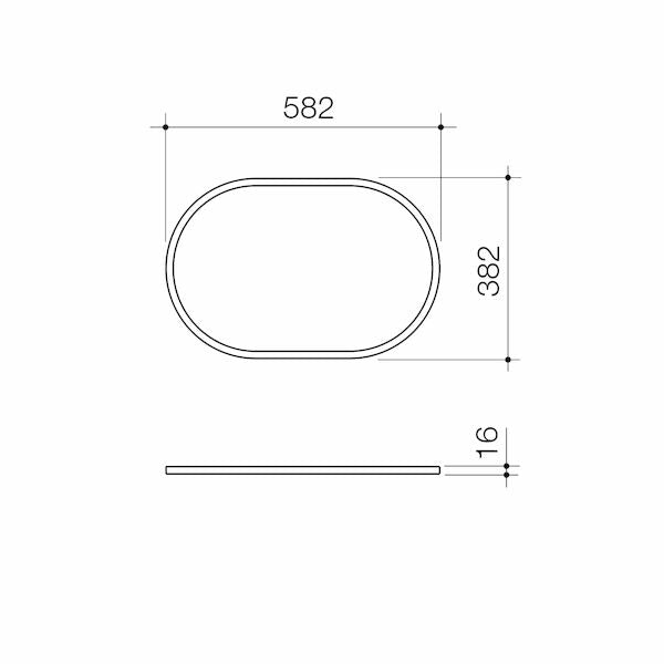 LIANO II 600mm PILL Basin Dress Ring | CAROMA - Hera BathwareChrome