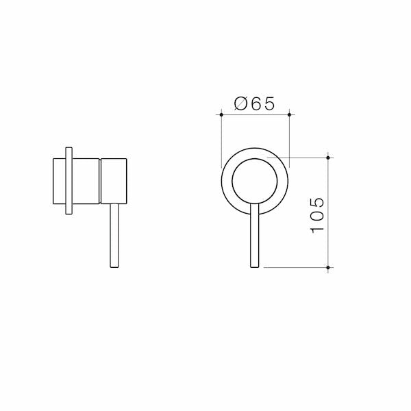 LIANO II Shower/Bath Mixer Trim Kit Only | CAROMA - Hera BathwareBrushed Nickel