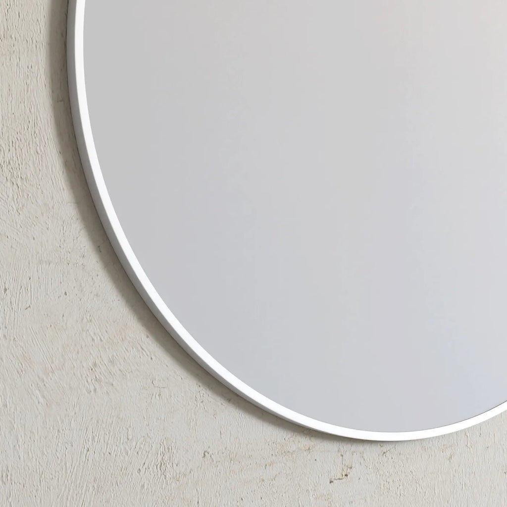 LONDON Metal Framed Mirror 700mm Black/Brushed Gold/White | OTTI - Hera BathwareMatte Black