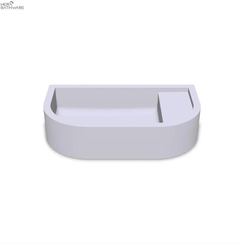 Loop 02 Basin - Overflow - Surface Mount Lilac - Hera BathwareNo Tap HoleBlack