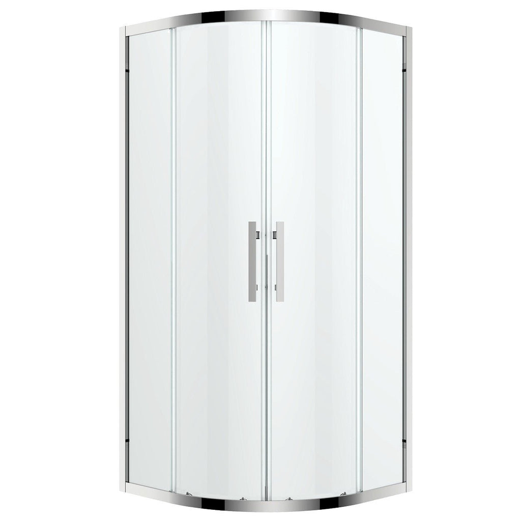 Louve Curved Slider Shower Screen | Oceano - Hera Bathware X Oceano LS900CDC | Chrome900x900mm