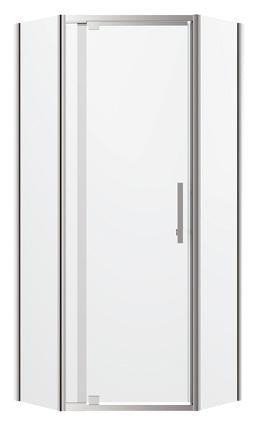 Louve Neo Angle Diamond Pivot Shower Screen | Oceano - Hera Bathware X Oceano LS90NEOFC+LS90NEORC | Chrome900x900mm
