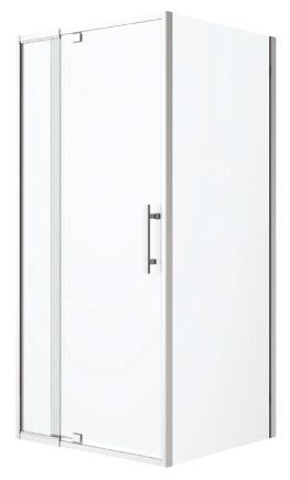 Louve Square Pivot Shower Screen | Oceano - Hera Bathware X Oceano LS82FC | Chrome820mm (750 - 810)