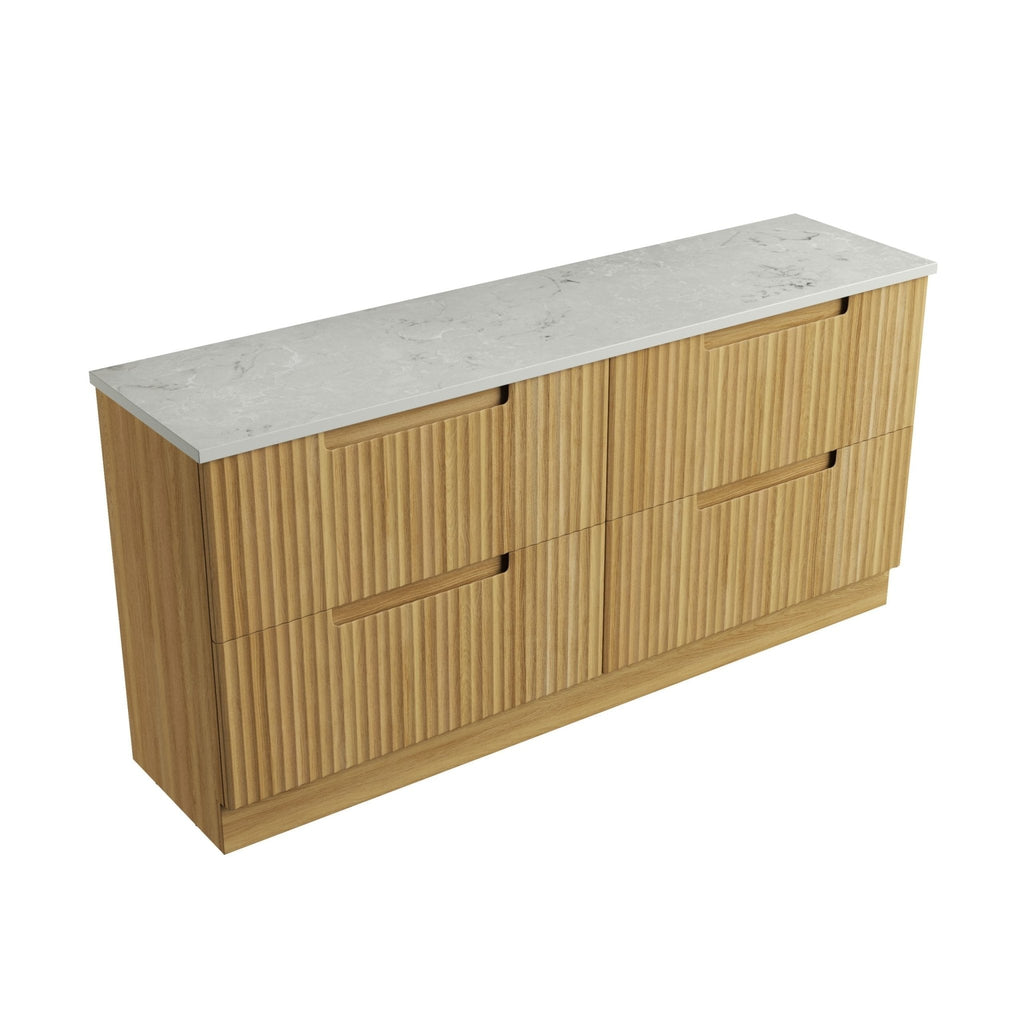 Lovina Floor Standing 600 - 1800mm - Hera Bathware X Aulic CA56 - 1800D - ST86FT | 1800mmCabinet + Alpine Grey Flat Stone Top