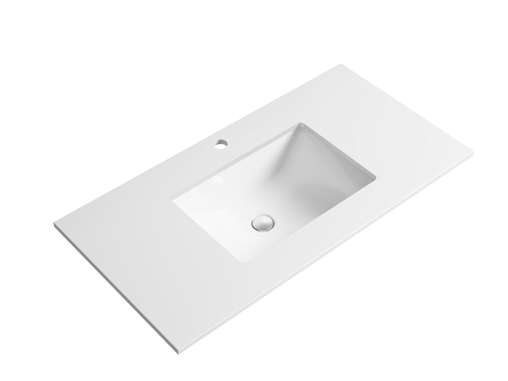 Lovina Floor Standing 600 - 1800mm - Hera Bathware X Aulic CA56 - 600 - ST56 | 600mmCabinet + Pure White Stone with undermount basin and taphole