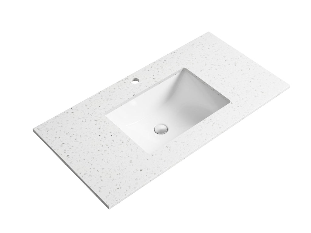 Lovina Floor Standing 600 - 1800mm - Hera Bathware X Aulic CA56 - 600 - ST46 | 600mmCabinet + Snow White Stone with undermount basin and taphole