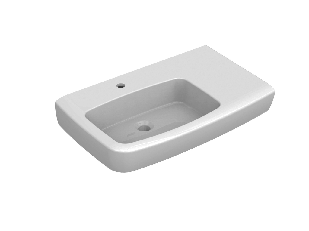 Lucca shelf basin left shelf with shroud - Hera BathwareLucca shelf basin right shelf with shroud
