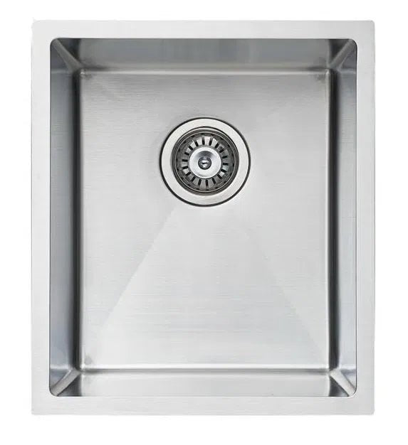 Luminare Single Bowl Stainless Steel Laundry / Kitchen Sink | Bella Vista - Hera Bathware X Bella Vista SNK - P - 3844 | 380x440mmStainless Steel/Brushed Nickel