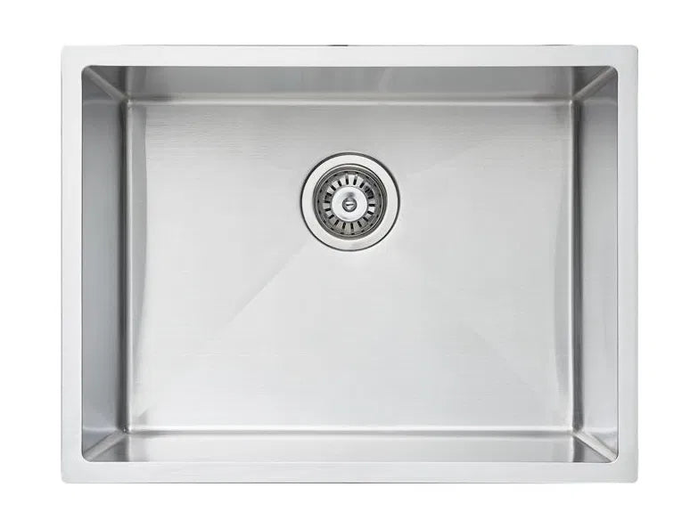 Luminare Single Bowl Stainless Steel Laundry / Kitchen Sink | Bella Vista - Hera Bathware X Bella Vista SNK - P - 5844 | 580x440mmStainless Steel/Brushed Nickel