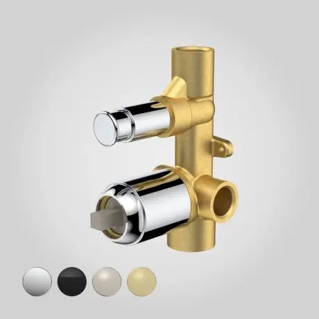 LUNA BATH/SHOWER MIXER WITH DIVERTER BODY KIT - Hera BathwareSatin Black