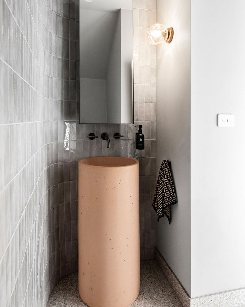 Luna Freestanding Basin (formerly Como) (Pastel Peach) - Hera Bathware