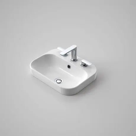 LUNA INSET BASIN - Hera BathwareThree Tap HolesWhite