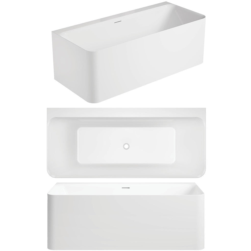 Lunus Bath Tub Back to Wall | Oceano - Hera Bathware1500mmBack To Wall