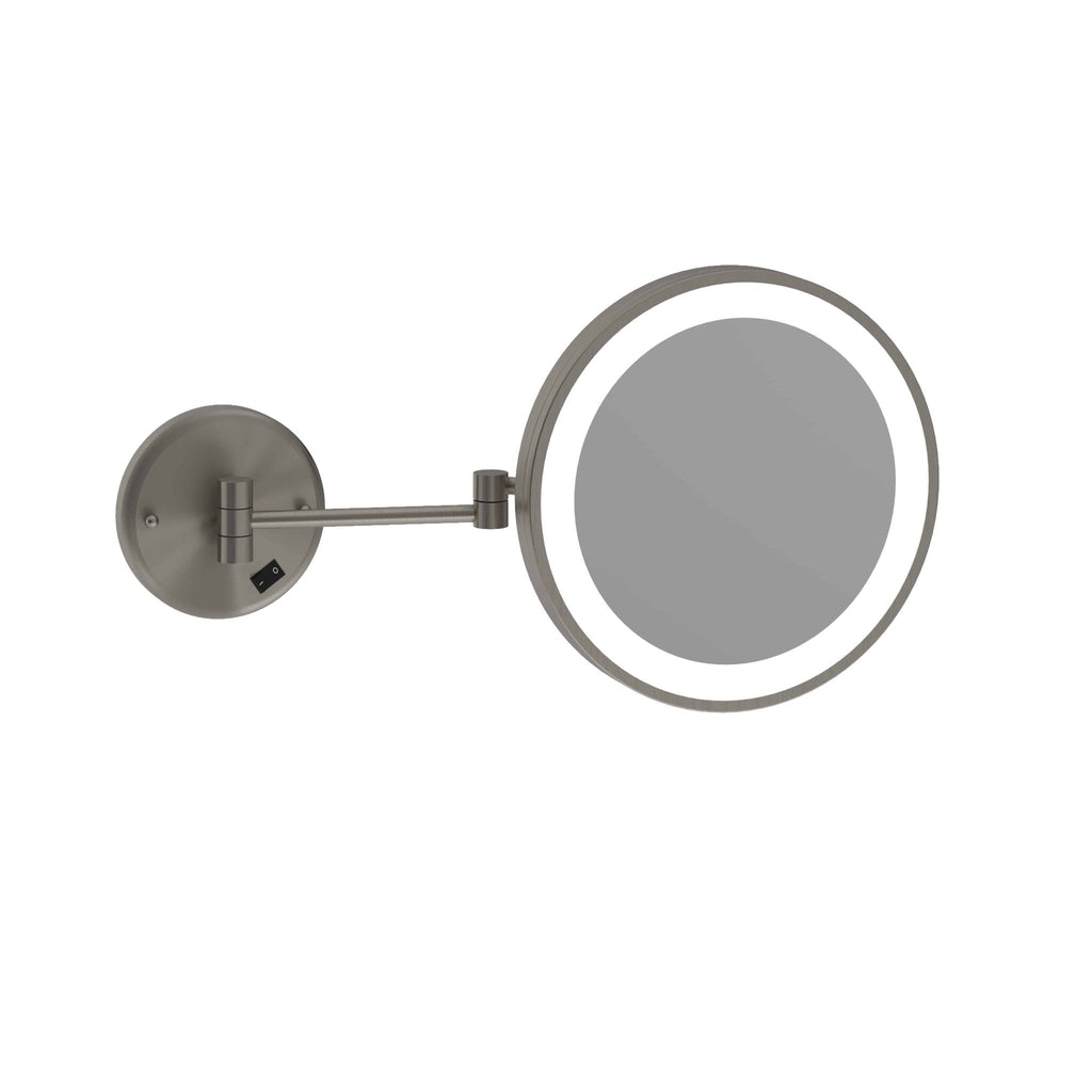 Magnification 3 Times Mirror Brushed Nickel with Cool Light - Hera Bathware