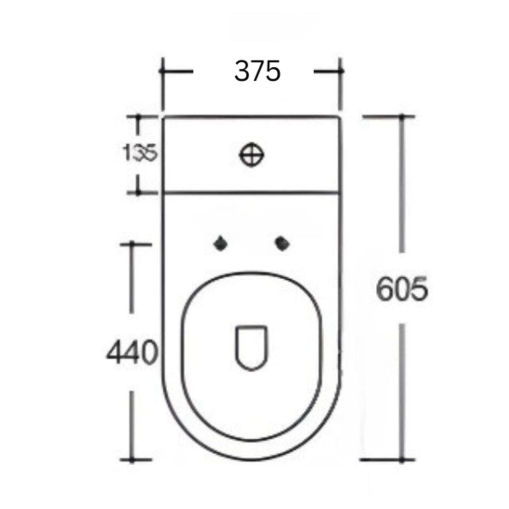 Manor Rimless Wall Face Suite with Soft Close Seat - Hera Bathware