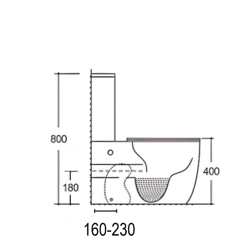 Manor Rimless Wall Face Suite with Soft Close Seat - Hera Bathware