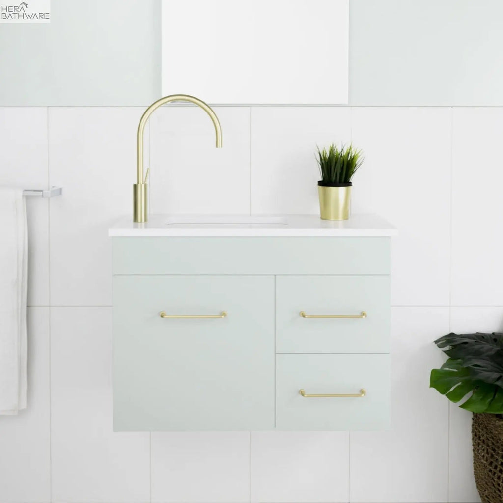 Mariner | Compact 600mm Bathroom Vanity - Hera BathwareWall HungPiccolo under counter basin (0 Tap)