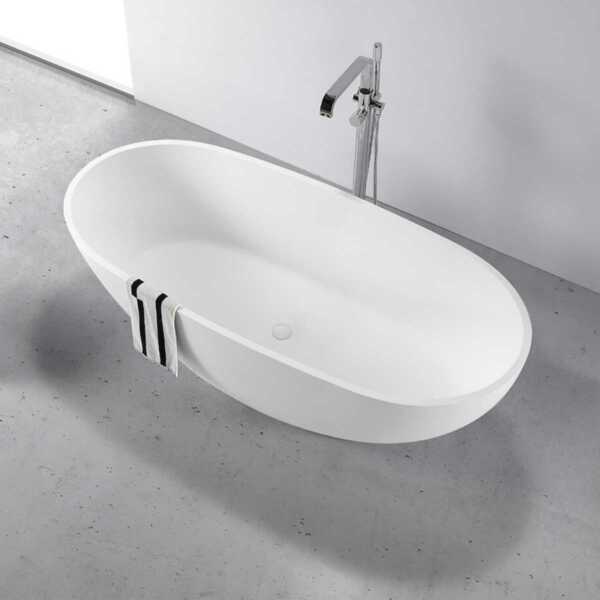 Maya Solid Surface Freestanding Bathtub | Fifth Avenue - Hera Bathware