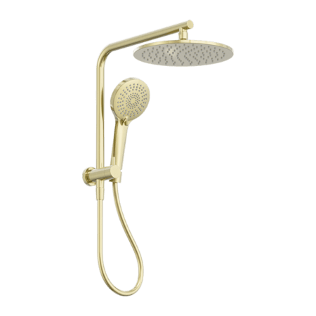MECCA 2 IN 1 TWIN SHOWER | Nero - Hera BathwareBrushed Gold