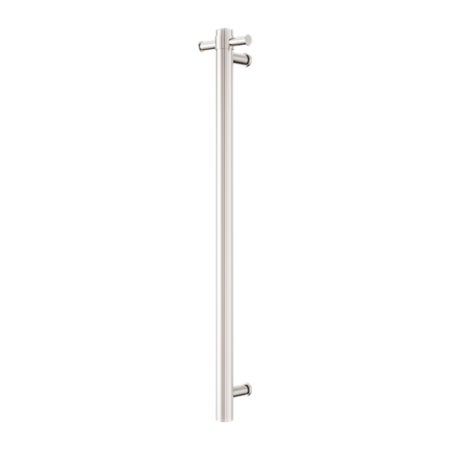 MECCA 240V SINGLE VERTICAL HEATED TOWEL - Hera Bathware X Nero Tapware NRV902hBN | Brushed Nickel