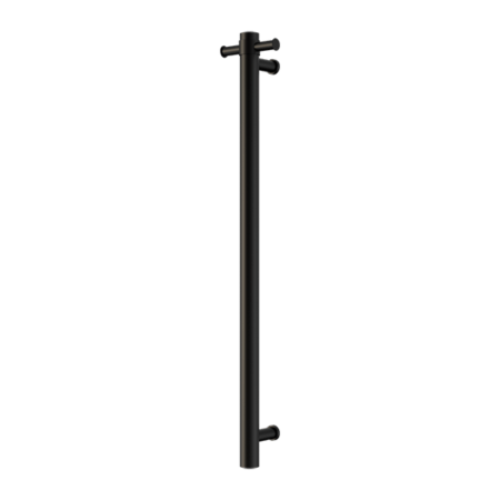 MECCA 240V SINGLE VERTICAL HEATED TOWEL - Hera Bathware X Nero Tapware NRV902hMB | Matte Black