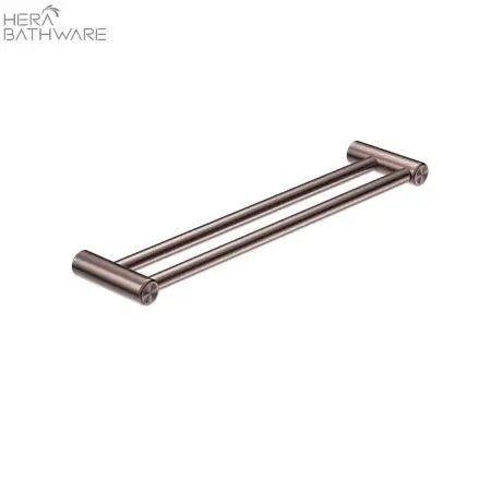 MECCA CARE 25MM GRAB DOUBLE TOWEL RAIL 600MM - Hera BathwareBrushed Bronze