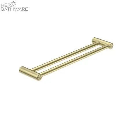 MECCA CARE 25MM GRAB DOUBLE TOWEL RAIL 600MM - Hera BathwareBrushed Gold
