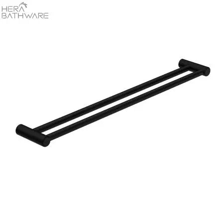 MECCA CARE 25MM GRAB DOUBLE TOWEL RAIL 900MM - Hera BathwareMatte Black