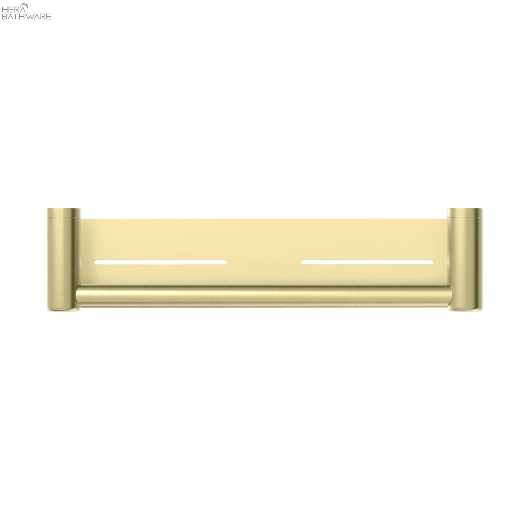 MECCA CARE 25MM GRAB RAIL WITH SHELF 450MM - Hera BathwareBrushed Gold
