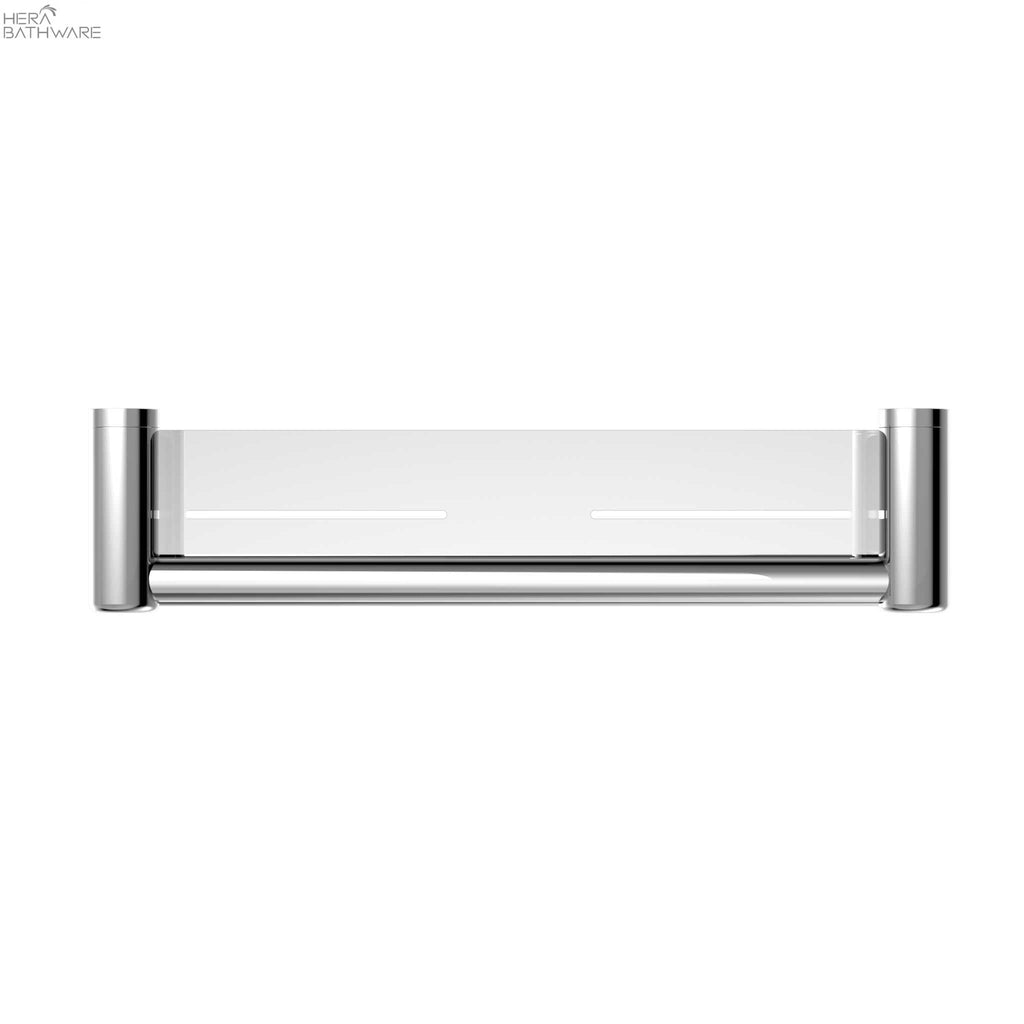 MECCA CARE 25MM GRAB RAIL WITH SHELF 450MM - Hera BathwareChrome