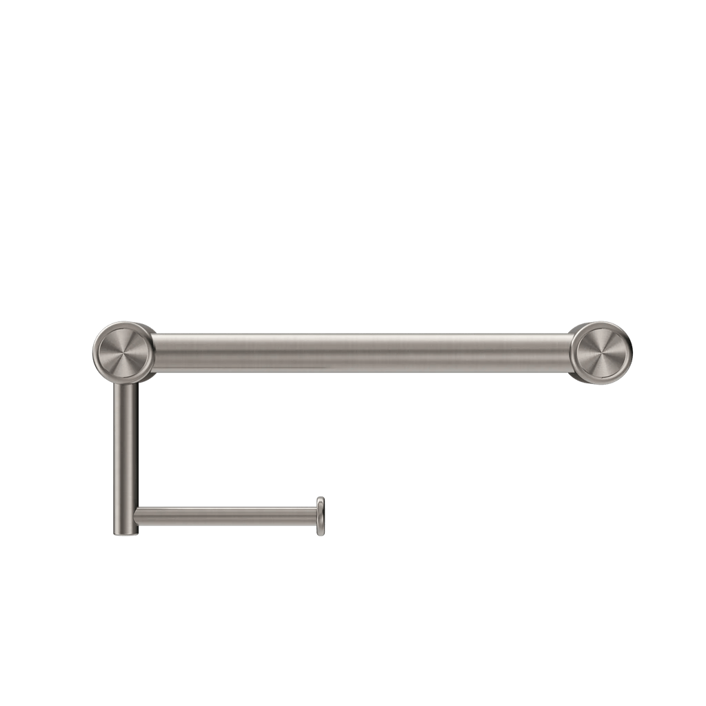 Mecca Care 25mm Grab Rail with Toilet Roll Holder 300mm - Hera BathwareGun Metal
