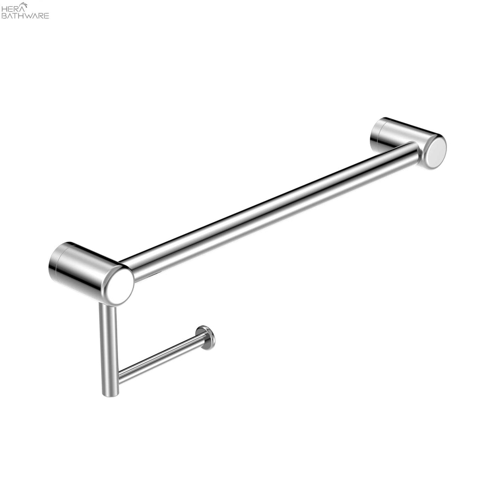 Mecca Care 25mm Grab Rail with Toilet Roll Holder 450mm - Hera BathwareChrome